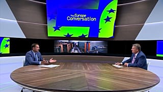 Christophe Hansen European Commissioner for Agriculture and Food, during an interview with Euronews at the European Commission on 9 June 2026.