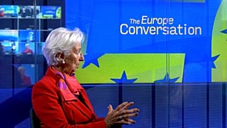European Central Bank President Christine Lagarde during an interview with Euronews on 9 July 2026.