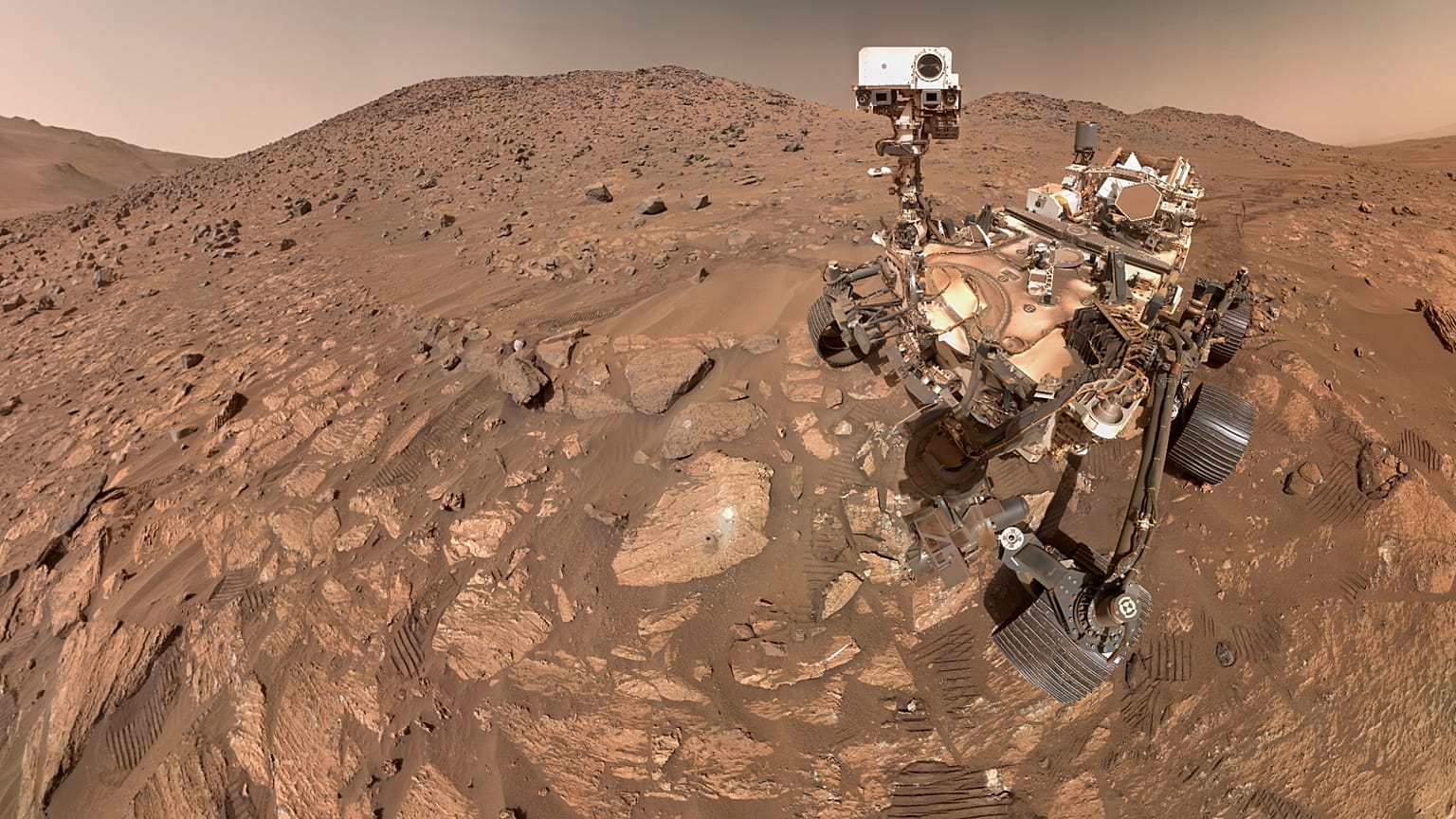 Image of the Perseverance Mars rover taking a selfie on the surface of Mars - provided by NASA