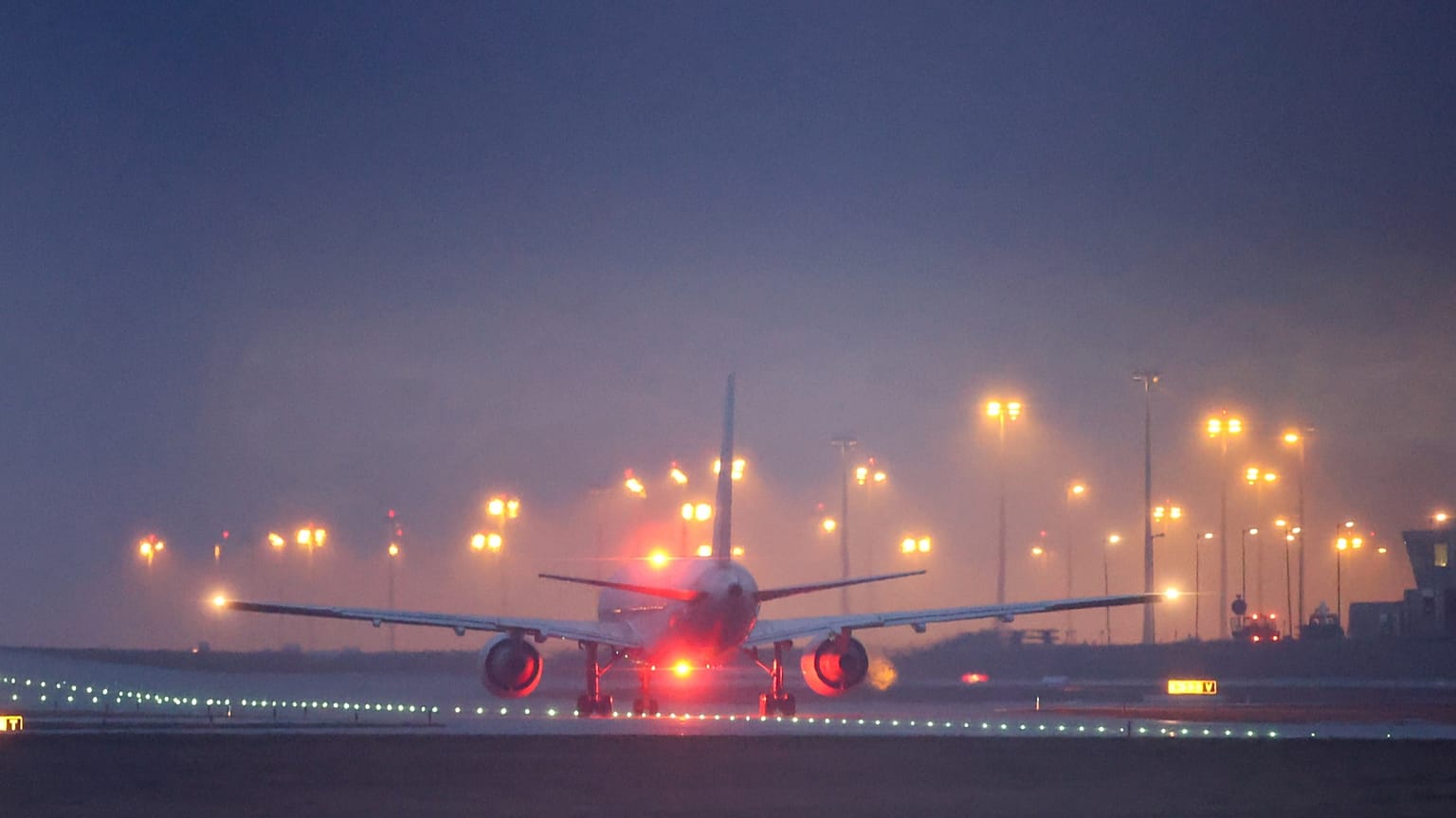 A Boeing 757-222 cargo aircraft operated by E-Cargo Airlines takes off from Leipzig/Halle Airport in Schkeuditz, 2 February, 2021