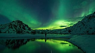 The Northern Lights as seen in Thórsmörk, Iceland 