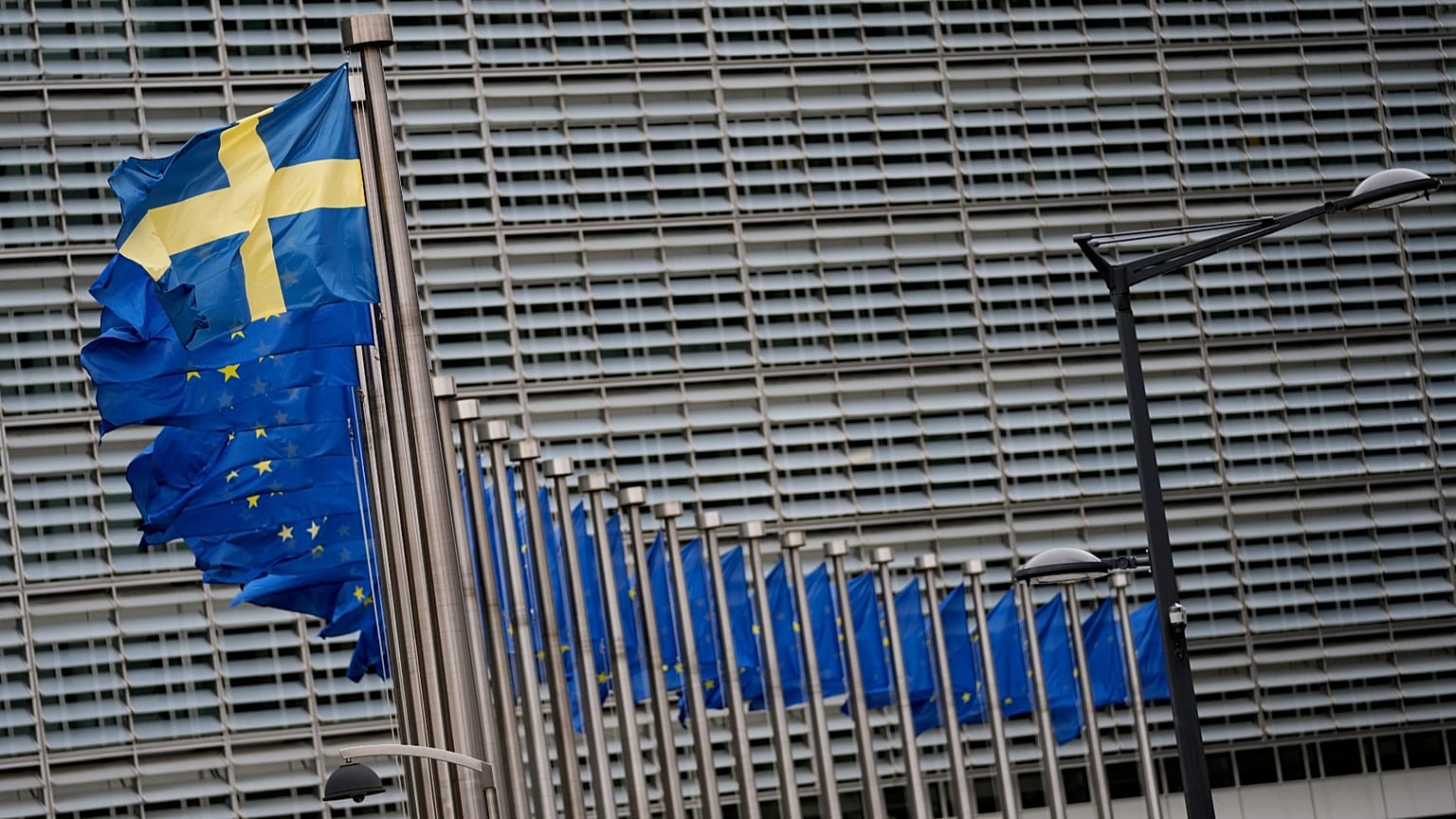 The Swedish and EU at EU headquarters in Brussels, 22 February, 2024