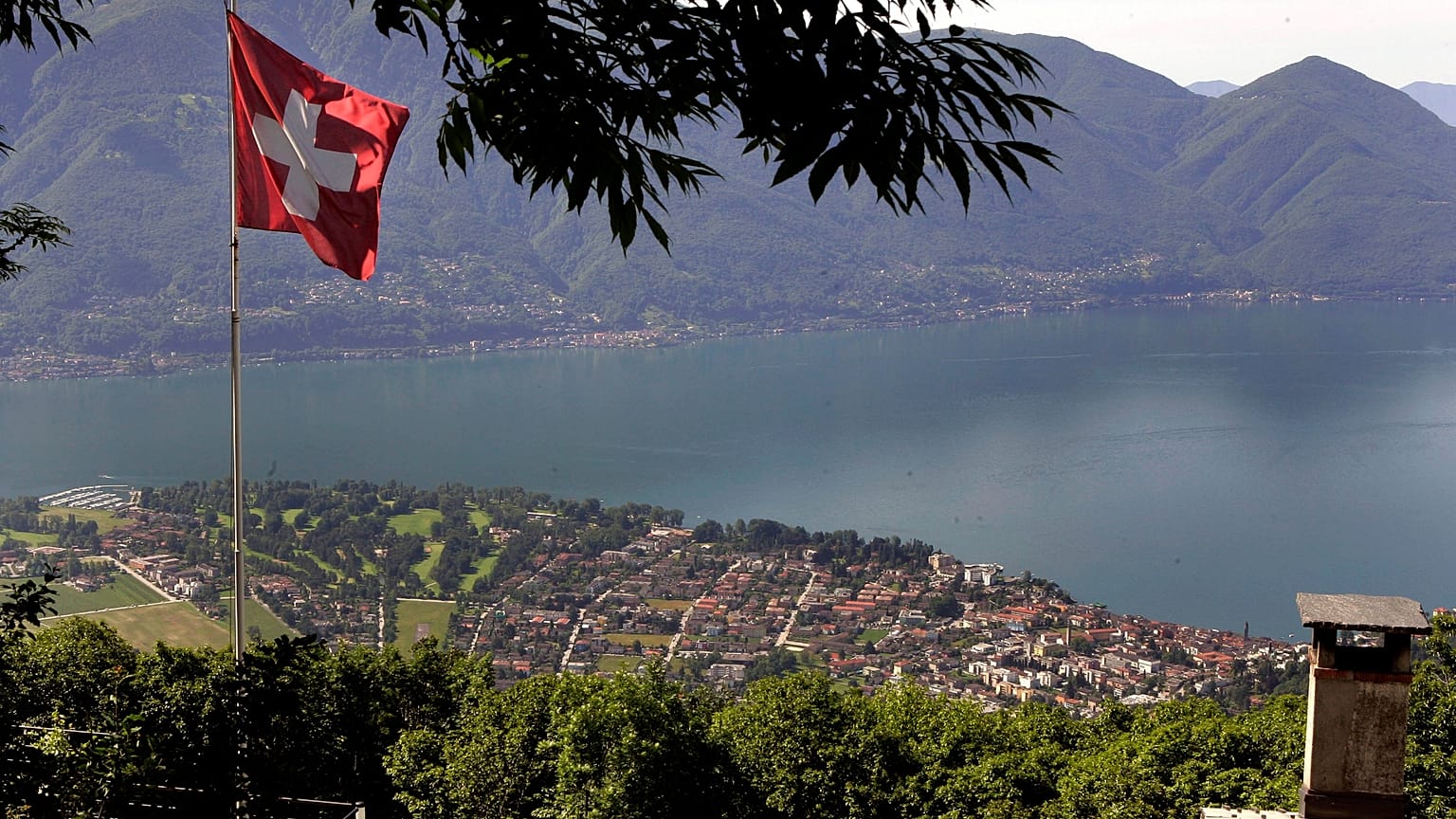 Archive photo of Lake Maggiore near Ascona, southern Switzerland