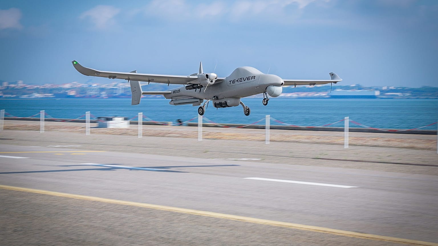 Tekever's AR5 taking off from an offshore platform