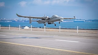 Tekever's AR5 taking off from an offshore platform