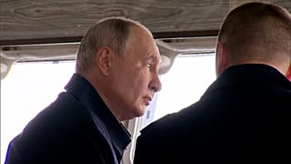 Russian President Vladimir Putin on boat