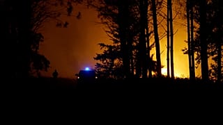 Fire 300 metres from the village of Luglon